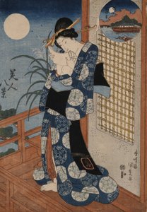 Autumn Moon over Miho by Utagawa Kunisada